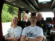 Click to view a larger image Photo of Nicole, Carl, Ginni, and Doug on the coach