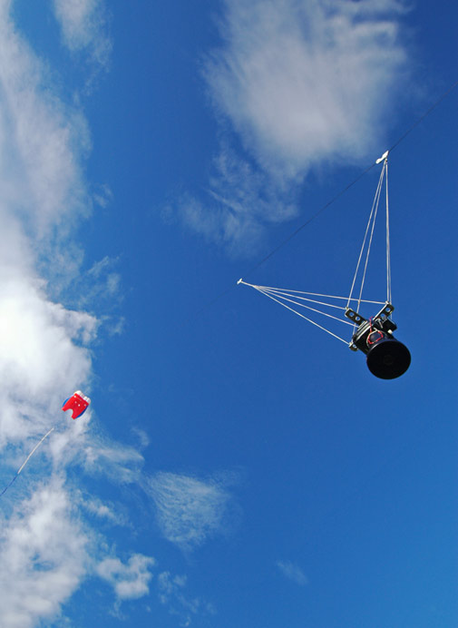 Photo of the panorama rig in flight