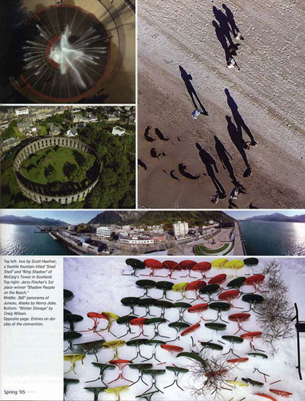 page from Kiting Magazine showing the winning photos